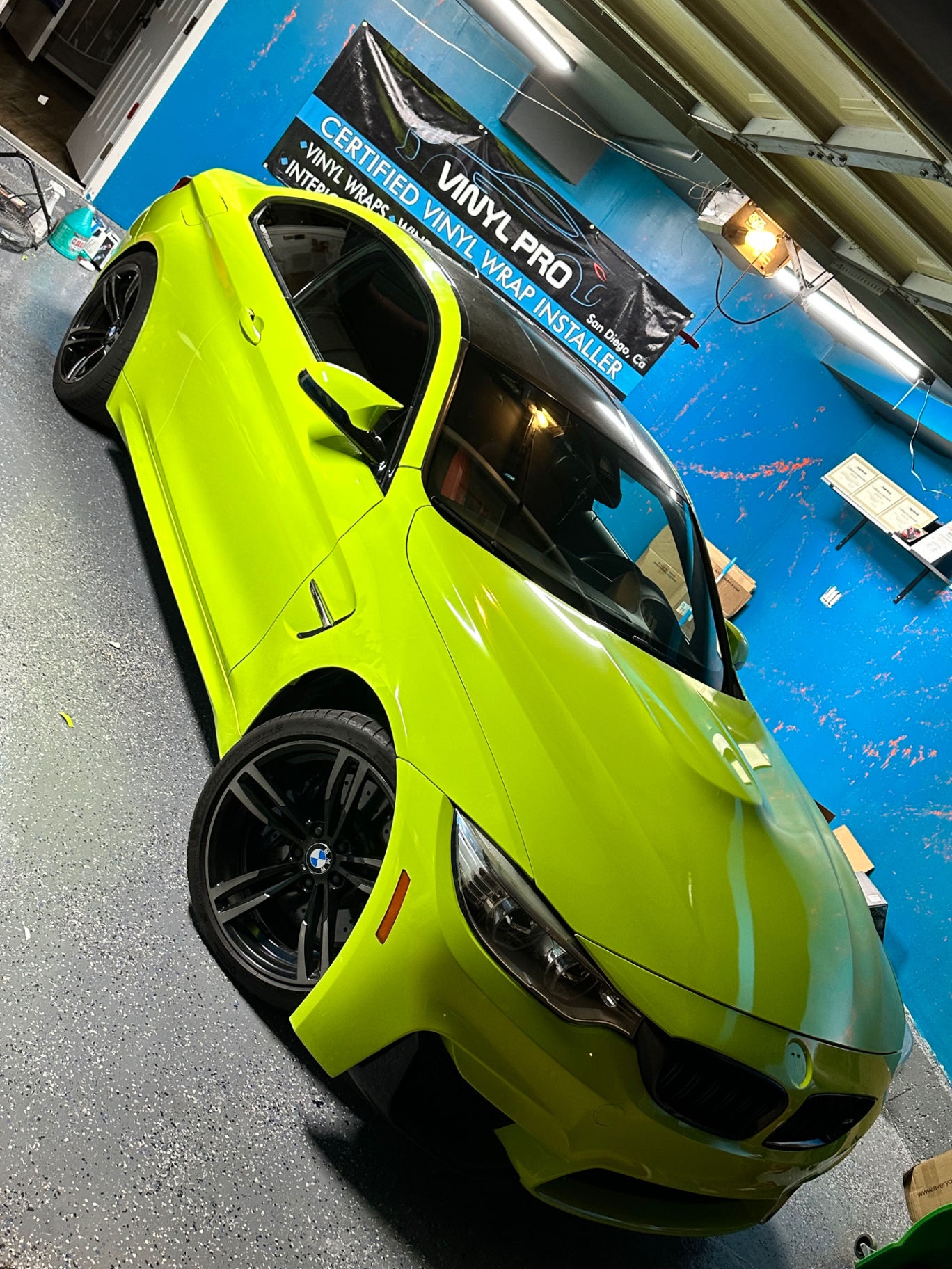 BMW M4 · Lime Green Gloss Wrap