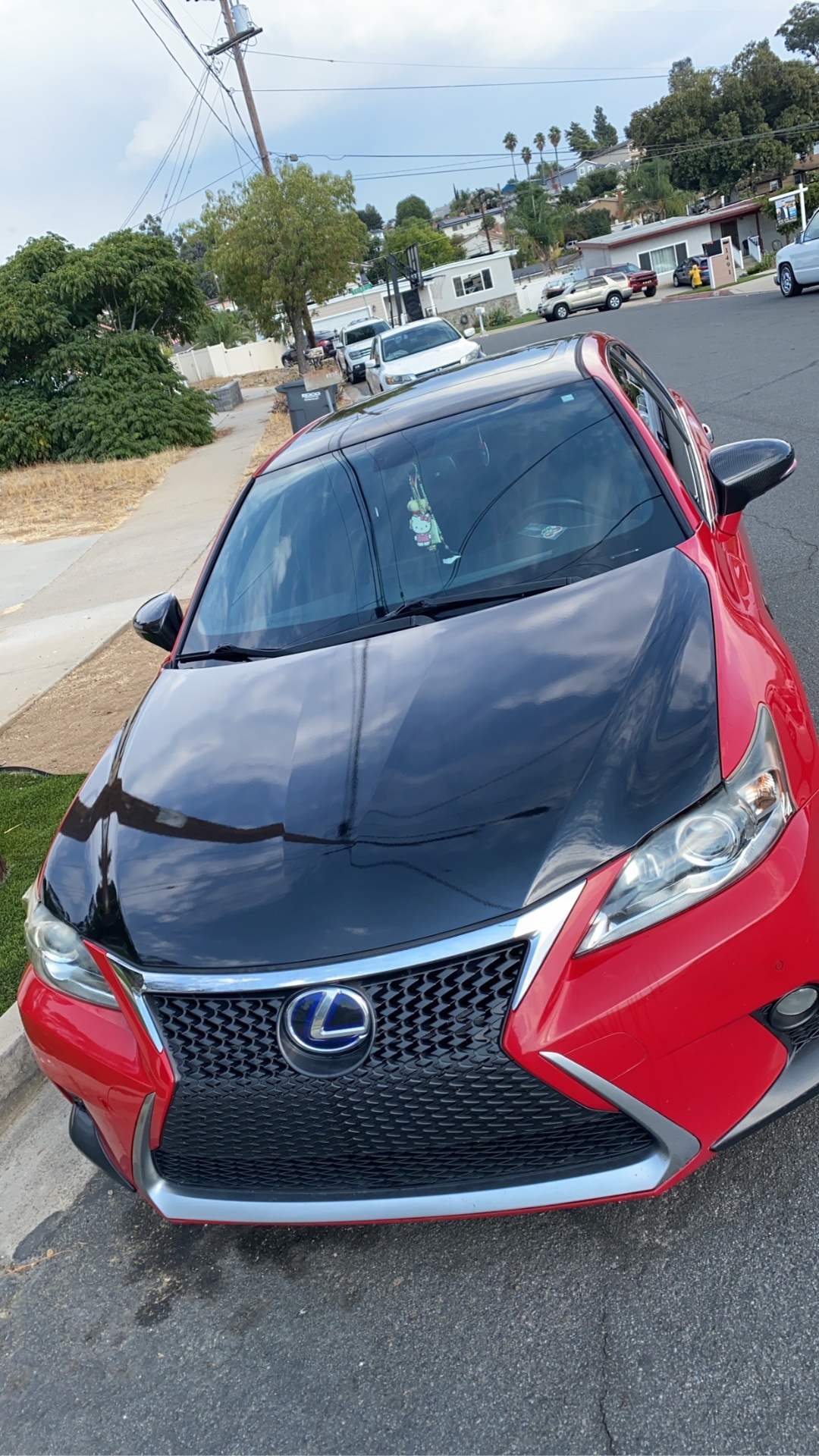 Lexus CT · Gloss Black Hood Wrap